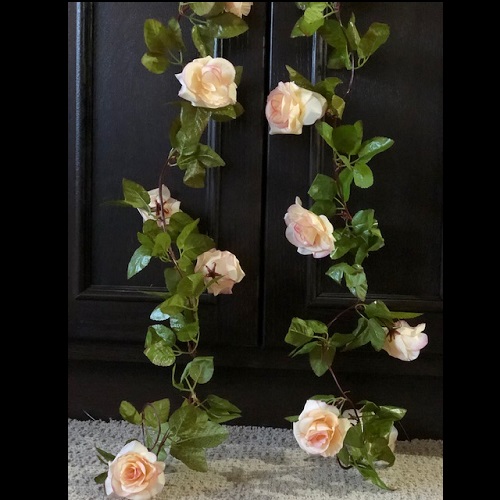 7' Light Pink Rose Garland  - Artificial floral - artificial rose garland